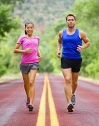 Couple Running In The Country
